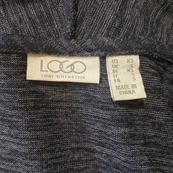 LOGO Lori Goldstein Space Dye Purple Vest💜🖤💜 - Picture 3 of 9